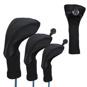 골프 드라이버 우드 유틸리티 헤드 커버 낱개 블랙