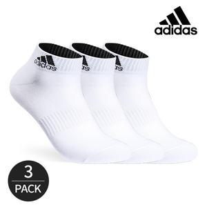 [아디다스] 남성 퍼포먼스 인컬러 배색 발목양말 3P_WH