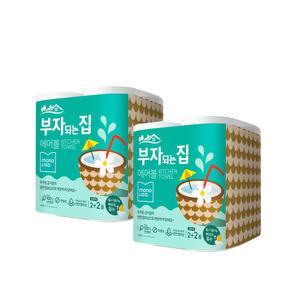 모나리자 부자되는집 에어볼 키친타올 130매 4롤 2팩 (8롤)