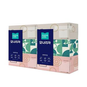 모나리자 미용티슈 280매 3개 2팩 (6개)
