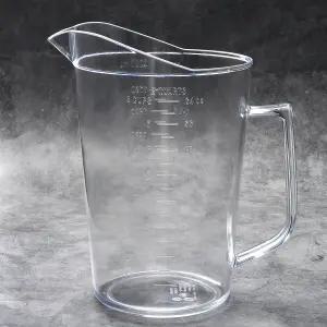 PC 투명 계량컵 2000 플라스틱 비커 이유식 손잡이 비이커 라면물 용기 제빵