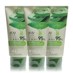 더페이스샵 신선한 제주 알로에 수딩젤 300mlx3ea 민감성 피부진정 보습 수분크림 팩