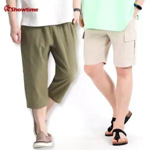 여름/반바지/청/데님/5부/면/카고/데님/린넨/쿨/아이스/밴딩/빅사이즈/남자/남성