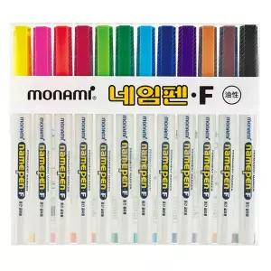 모나미 네임펜F 보통글씨 12색 세트