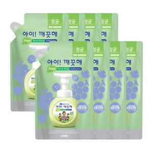 아이깨끗해 핸드워시 리필 청포도, 200ml, 8개