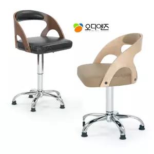 고급 디자인 높낮이 조절 회전 등받이 나무 의자 WC2341 바퀴 달린 무빙 식탁 의자