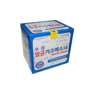수성 멸균거즈 4인치 (10cm x 10cm x 8겹) 5매x20포
