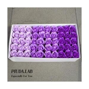 장미비누꽃50송이 3색혼합 보라계열/비누꽃재료 사탕부케 도매