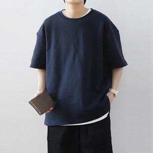 [제이큐]세븐퍼센트 남여공용 빅사이즈 오버핏 특양면 무지 반팔티셔츠 7부