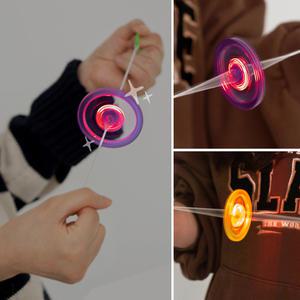 [오피스스쿨] 민화샵 LED 실팽이 만들기 전통놀이 발광 불빛팽이 끈팽이 만들기세트 diy 반짝반짝 민속놀이