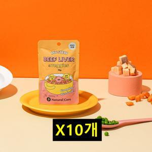 네츄럴코어 주식 마이스튜치킨 소간야채 70g X10개 강아지 주식파우치