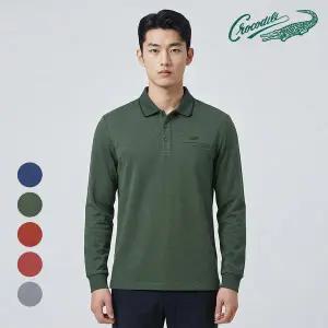 [크로커다일]투톤 피케조직 자카드 요꼬 카라티 CDAA9TP3702