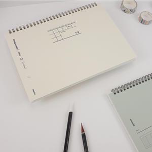 [SET] 뮤니드 스프링 상철 가로 3분할 3mm 그리드 노트 아이보리 4권 세트