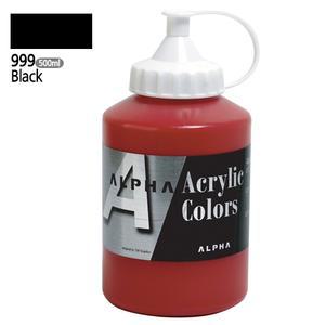 알파 실버 아크릴물감Ⅰ 500mL 999 블랙