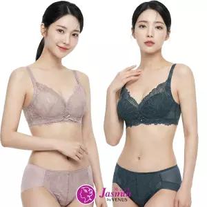 비너스 노와이어 브라 팬티 세트 레이스 몰드 여성 속옷 A B C 컵 JBR1297S