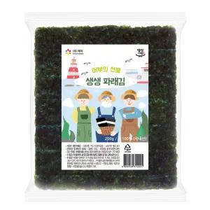 예지김 생생 파래김 100매 / 국산 생김 무조미 무첨가 전장김 진도 신선한 원초로 만든 맛있는 김