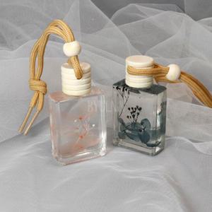 우드 긴사각 차량용 디퓨저 용기 15ml DIY 공병 디퓨져 유리병