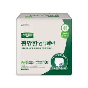 디펜드 편안한 언더웨어 중형 80매 요실금 성인용 남여공용 팬티형 기저귀 / 99%냄새억제효과 팬티형