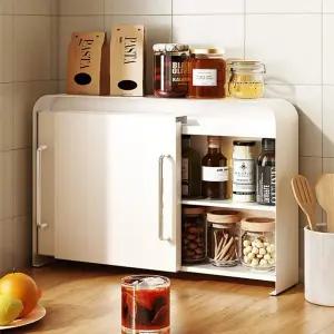 철제 슬라이딩 수납함 다용도보관함 와이드(SSB-54WH) 철제 슬림 수납장