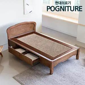 [현대의료기][SK단독] HD G206V2SS 서랍형 슈퍼싱글 홍맥반석 돌침대