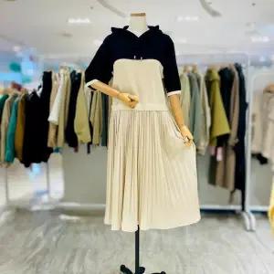 [대구백화점] [스테파니]플리츠 배색 후드 원피스(A24SO4204)