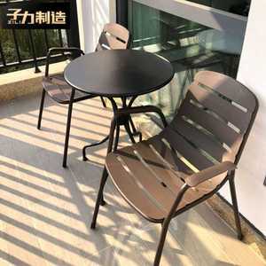 야외 테이블 세트 티테이블 의자 펜션 발코니 정원