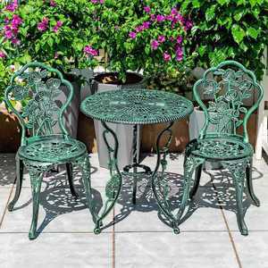 빈티지 철제 테라스 테이블 세트 야외 의자 벤치 카페