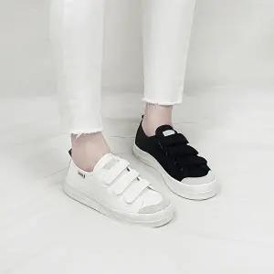 스베 국산 세줄 벨크로 미니라벨 캔버스 스니커즈 3cm