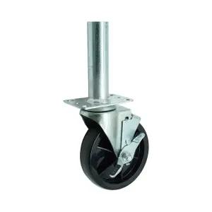 경량 아시바 흑색 바퀴 캐스터 12.5cm(5인치) 사이드 회전브레이크형