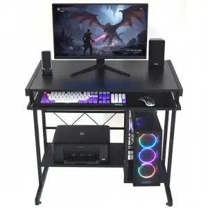 IN-109B 스마트 1인용 목재상판 컴퓨터책상