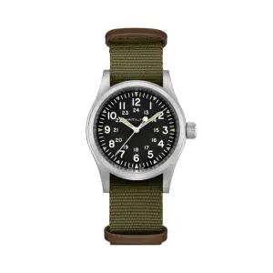 해밀턴 H69439931 카키필드 남성 나토밴드 메커니컬 38mm