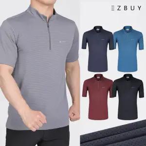 이지바이 텐션업 남성 메쉬 반팔 집업 티셔츠(SS31LT048M)