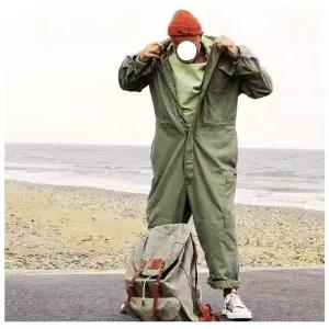 성인우주복 정비복 비행복 조종복 오버핏 남성용 카키