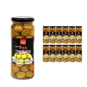 라리 피티드 그린올리브 피멘토 340g 한박스 (340g x 12ea)/ 소비기한 26.05.24