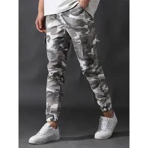 [후앙스]린넨 밀리터리 하프밴딩 카고 조거 팬츠 FICP8583_P367378188