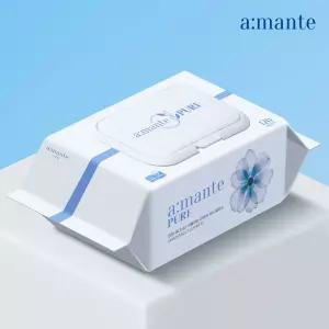 부드럽고 두꺼운 대용량 아기물티슈 엠보싱 캡형 푸어 120매 10팩