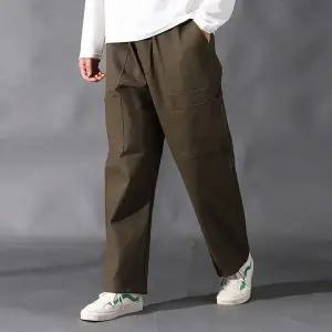 [후앙스]빅 아웃포켓 트윌 면 와이드 밴딩 팬츠 ECCP3423_P376721690