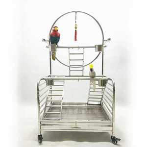 대형 스텐 앵무새 횟대 새장 놀이터 훈련 장난감 폴대