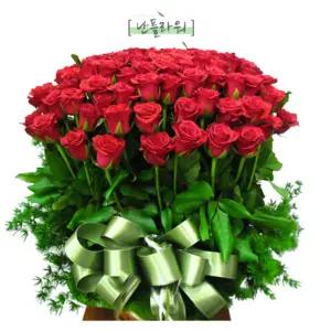 장미100송이 꽃바구니 / 생일꽃 프로포즈꽃다발 예쁜꽃다발 100송이/ 천사난플라워 / 전국당일배달
