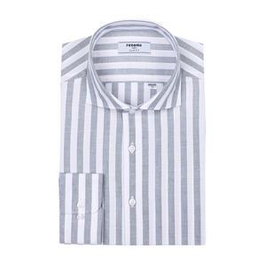 [롯데백화점]레노마 레노마셔츠 23 S/S 린넨혼방 런닝 스트라이프 슬림핏 RNSSL0-132-BU