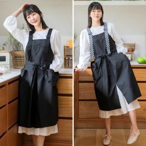 예쁜 방수 미용실 앞치마 네일샵 꽃집 원피스형 X끈형 롱 PR01