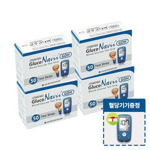 SD 글루코나비 GDH 혈당시험지 50T X 4개 (총200매) + 혈당측정기 / 당뇨측정지 당뇨시험지