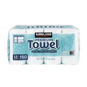 코스트코 커클랜드 종이타올 160매 x 12롤 키친타올 두꺼운 주방 휴지