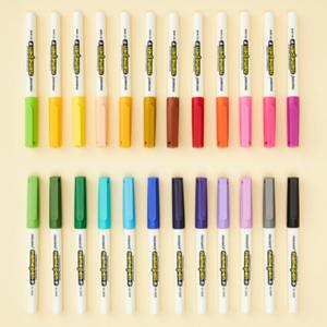 유성 중간글씨 네임펜 24색 세트 1mm 그림 꾸미기 DIY 다용도 펜 마커