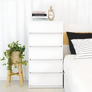 엠비코 모던 와이드 서랍장 5단, 화이트, 55cm, 5단 one option