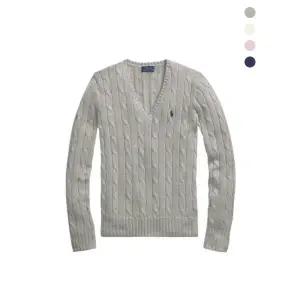 [폴로랄프로렌]랄프 로렌 여성 브이넥 코튼 꽈배기 니트