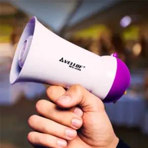 꼼블리마켓 미니메가폰/확성기 녹음기능 행사용품