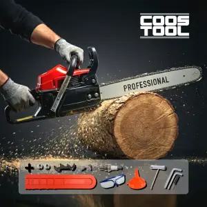 가솔린 엔진톱 20인치 98cc 휘발유 체인 톱 벌목