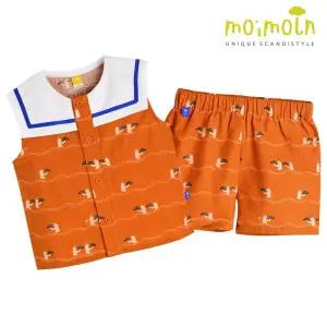 [보리보리/모이몰른]유아 베어 나시 상하복 세트