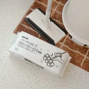 터치 바로톡 밀대걸레 + 전용 털복숭이 청소포 20매 4팩